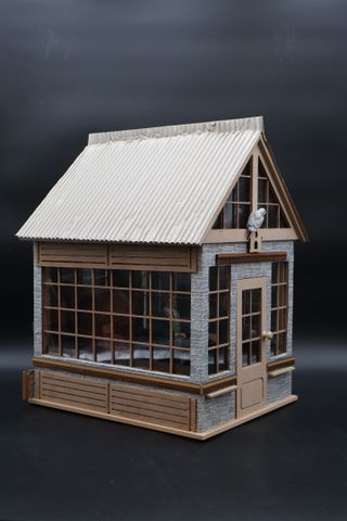 Diorama - « Scène animée d’intérieur », personnage en composition...