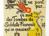 an old french postcard with a map of the country of france