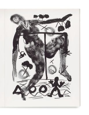 un dessin en noir et blanc représentant un homme dans une cage