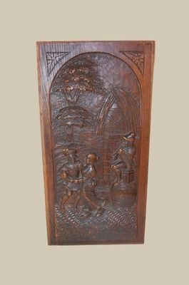 Panneau décoratif en bas relief, représentant une danse de r…