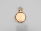 une montre de poche en or 18 carats, avec un boîtier et une chaîne en or