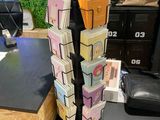 a desk with a bunch of books on it