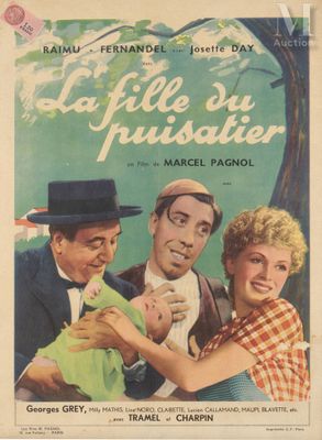 an old movie poster of a man holding a baby in his arms