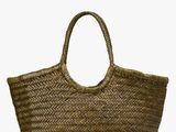 an image of a woven basket bag on a white background