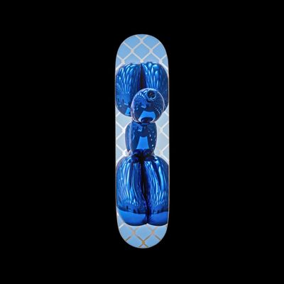 JEFF KOONS Blue Balloon Dog Skateboard