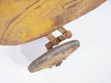 a close up view of a wheel on a tractor