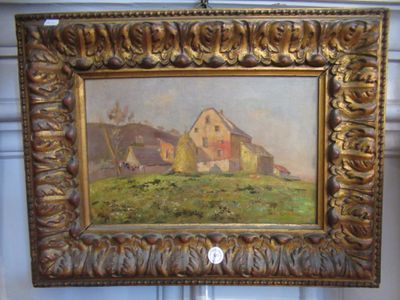 Huile sur toile "Bord de méditerranée" 44x29 cm