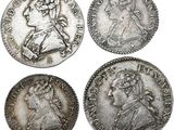 quatre pièces d'argent datant du règne de George IV