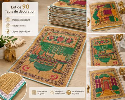 Lot de 90 pièces de tapis de décoration neuf
