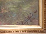 a picture of a painting on the wall of a room