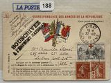 une vieille carte postale sur laquelle figure un blason