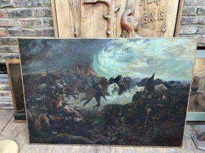 une image d'un tableau représentant un homme sur un cheval