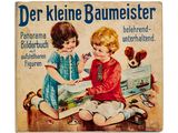 un vieux livre pour enfants allemand avec l'illustration d'un garçon et d'une fille assis par terre