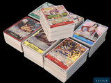 a lot of cards that are stacked on top of each other