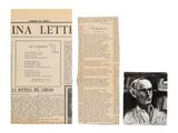 un vieux journal avec la photo en noir et blanc d'un homme