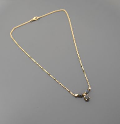 Collier en or jaune 18K 750 millièmes à maille limée, le mot…