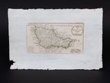 une vieille carte de l'Angleterre dessinée sur une feuille de papier