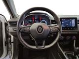 the interior of a car with a steering wheel and dashboard controls