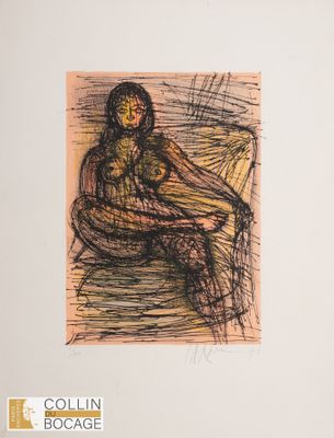 Jean CARZOU (1907-2000) Femme assise Lithographie signé au c…