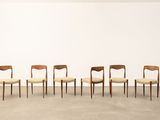 set of six dining chairs in the style of person