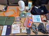 a table with a lot of items on it