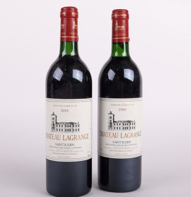 deux bouteilles de vin rouge posées l'une à côté de l'autre sur une surface blanche