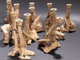 a group of candles that are sitting on a table