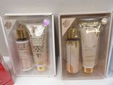 two boxes with different types of skin care products on a table
