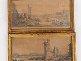 deux photos encadrées représentant une vue de ville et un phare