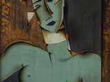 une image d'un tableau représentant une femme avec un oiseau sur l'épaule