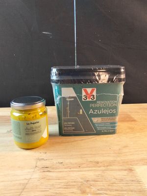 Lot de peinture 3V3 azur 0,75L (défaut) et La Pajarita peint…