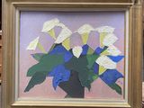 a picture of a painting of flowers in a vase