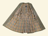 burbers checkered skirt with leather trim