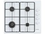 une plaque de cuisson blanche équipée de quatre feux
