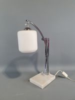 Lampe de bureau à potence et bras en arc mobile en métal chr… (photo 2)
