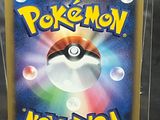 a picture of a pokemon now and now card in a display case
