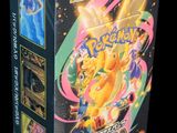 the box for the pokemon card game has a picture of a pokemon figure
