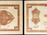 deux images différentes d'un billet de banque marron et blanc sur lequel figure l'effigie d'un homme