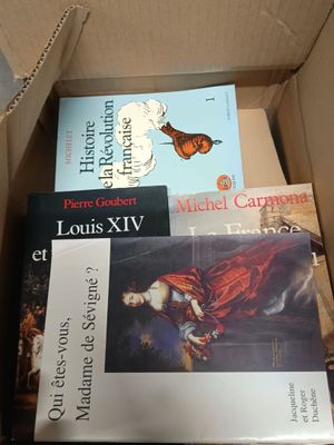 Lot de trois cartons de livres d'Histoire