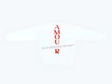 a white t - shirt with the word amour on it