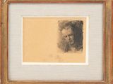 une image représentant le dessin d'un visage d'homme dans un cadre