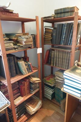 beaucoup de livres sur les étagères de la pièce