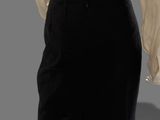 an image of a mannequin wearing a black skirt and white shirt
