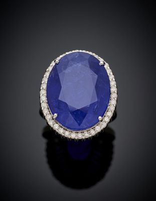 a sapphire and diamond ring