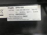 a label on the back of a car that says duplio dp - 500