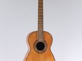 an image of a guitar hanging from a string on a white background