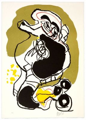 Karel Appel - Pour Jorn, 1976 Lithographie originale sur pap…