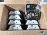 boxes of hp 300gb hard drives in a cardboard box