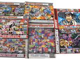a lot of comic books that are on the table