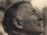 the cover of a book with a man looking up at the sky